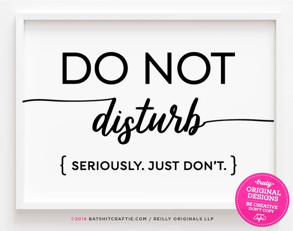 Do not Disturb sign etsy