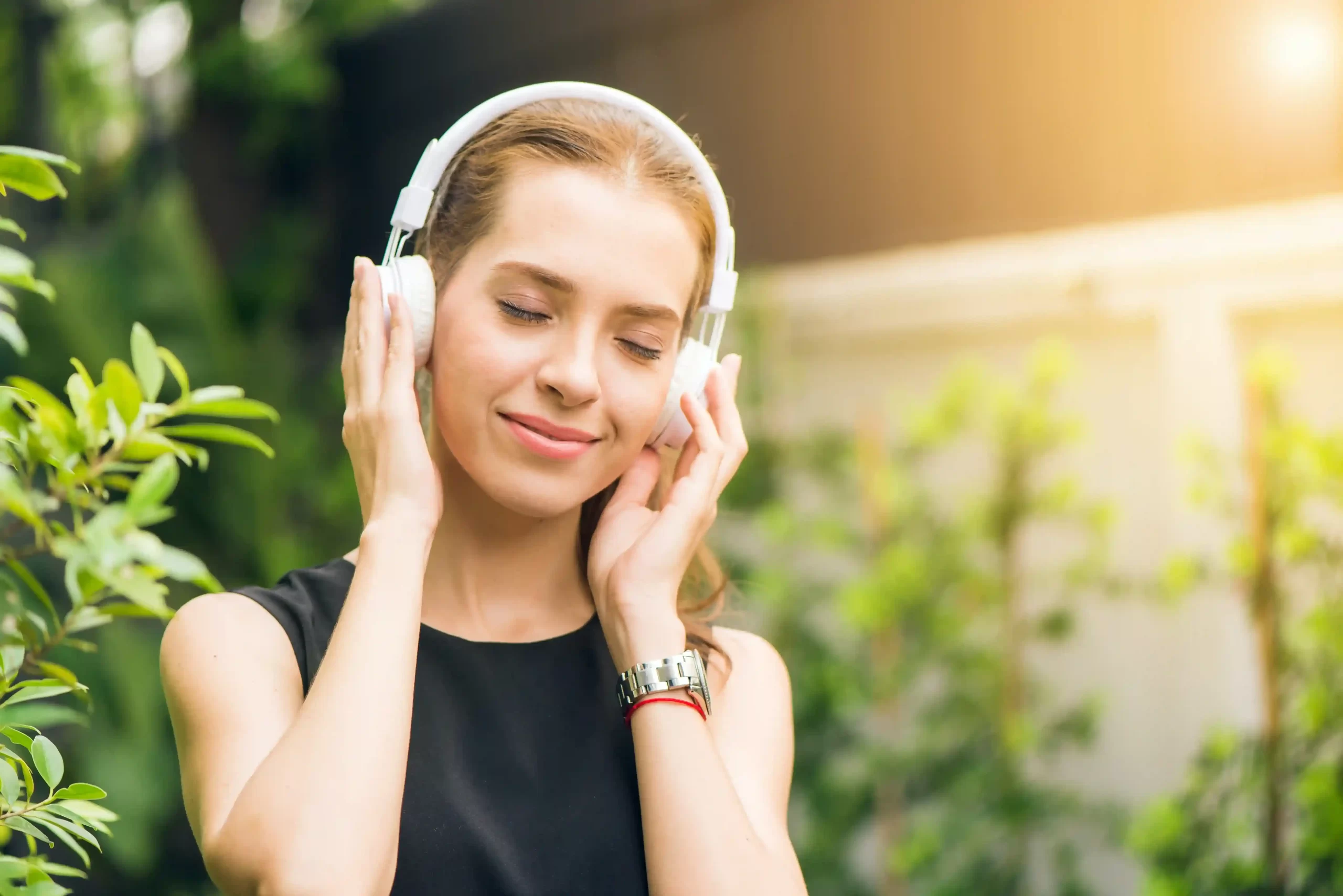 Girl listening to music